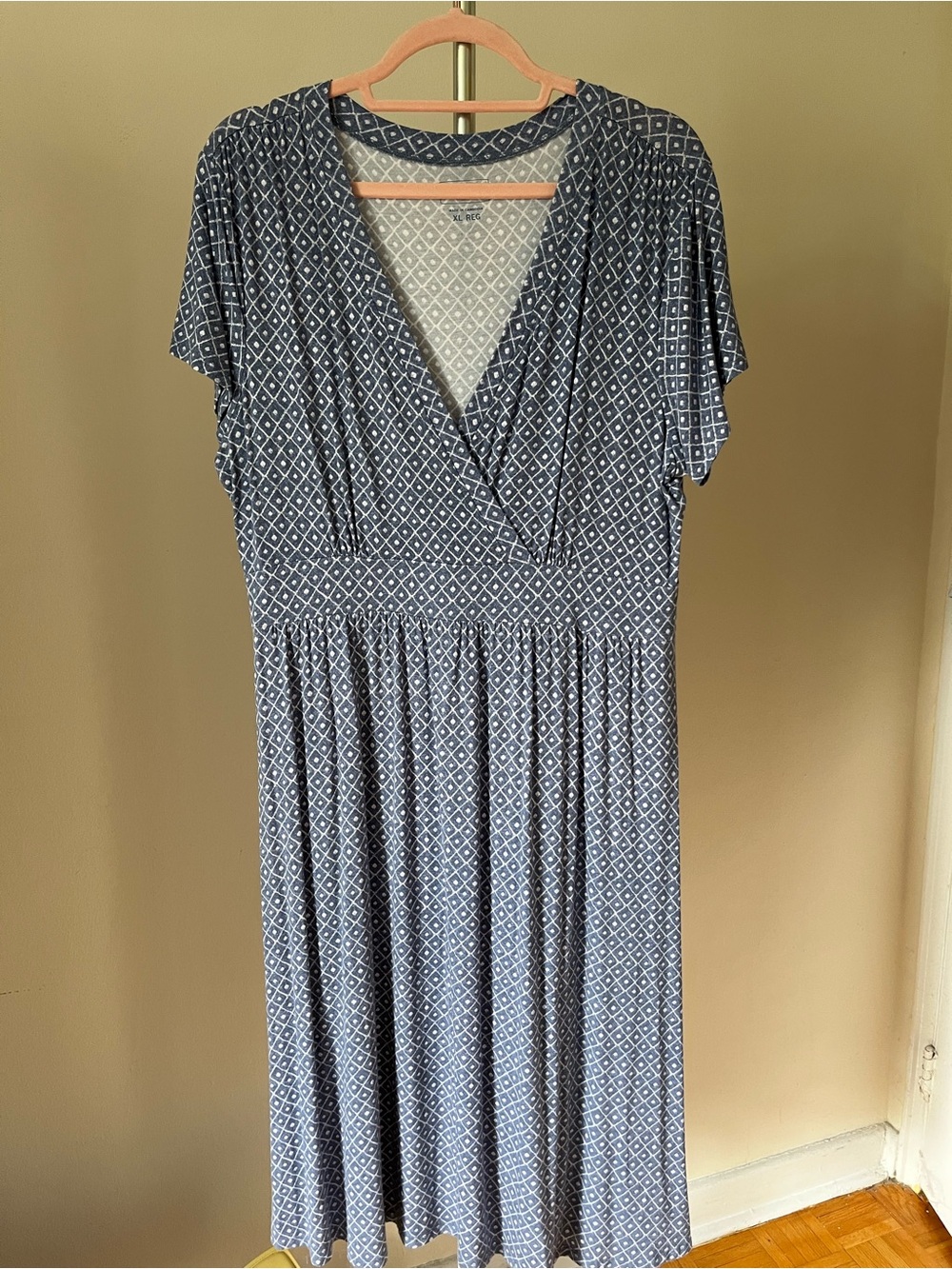 L.L. Bean Crossover Knit Midi Dress